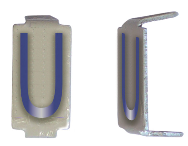 Michaud lot 25 lettres u 6x11 alu ivoire/bleu - Michaud - CD042