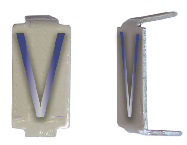 Michaud lot 25 lettres v 6x11 alu ivoire/bleu - Michaud - CD043