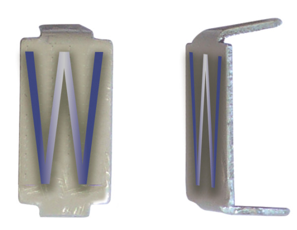 Michaud lot 25 lettres w 6x11 alu ivoire/bleu - Michaud - CD044