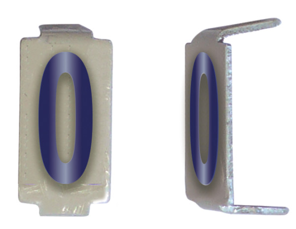 Michaud lot 25 chiffres 0 6x11 alu ivoire/bleu - Michaud - CD060