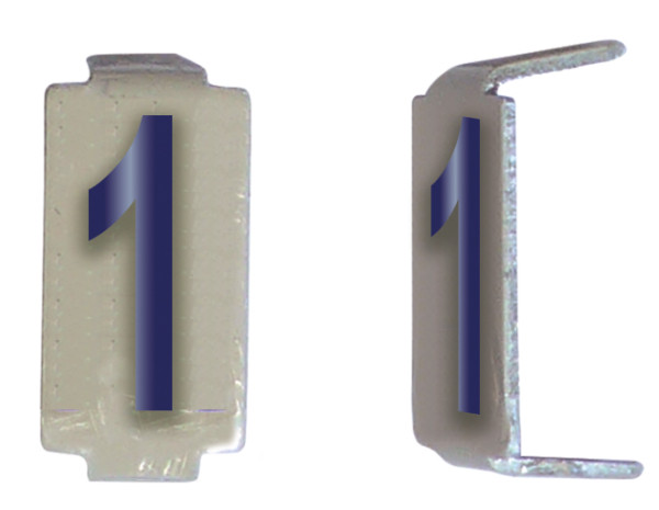 Michaud lot 25 chiffres 1 6x11 alu ivoire/bleu - Michaud - CD061