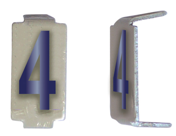 Michaud lot 25 chiffres 4 6x11 alu ivoire/bleu - Michaud - CD064