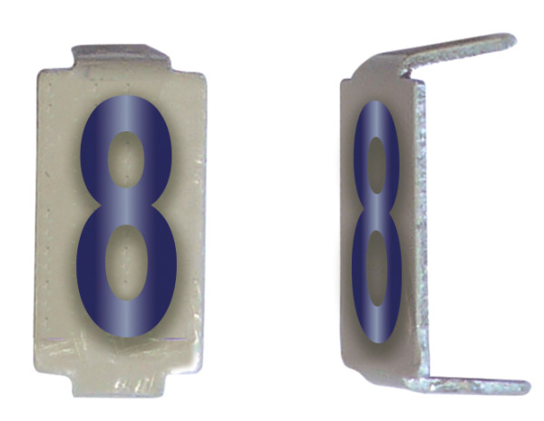 Michaud lot 25 chiffres 8 6x11 alu ivoire/bleu - Michaud - CD068