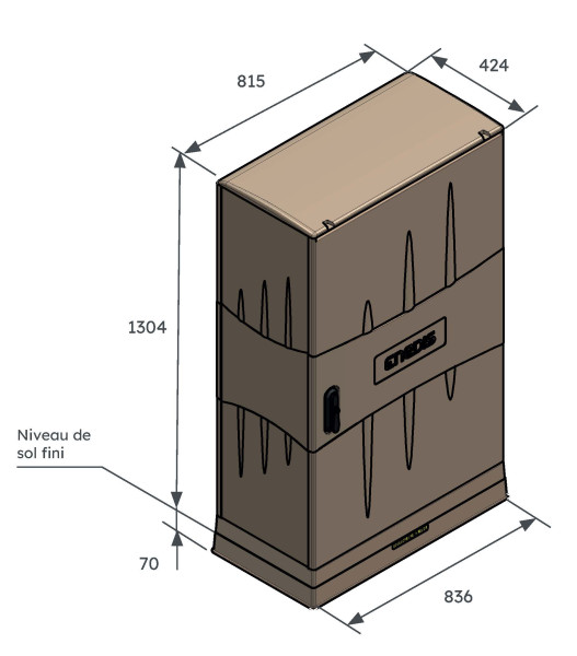 Armoire bps avec socle intégré. - Michaud - GC012