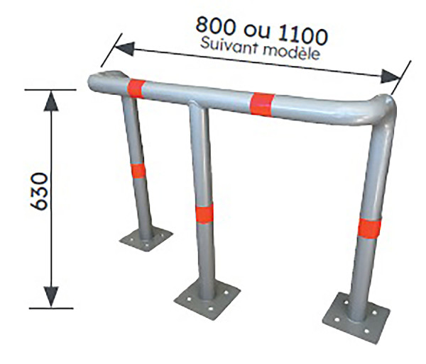 Arceau de protection lg 800 mm 3pts galvaral 7024 - Michaud - GE070