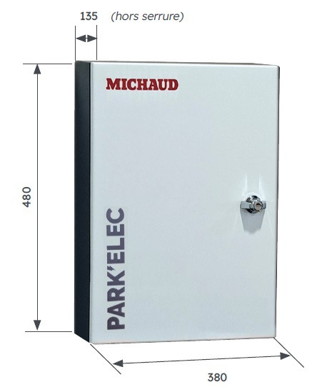 Armoire parkbox 3 monophasee avec prise renforcee - Michaud - GE080