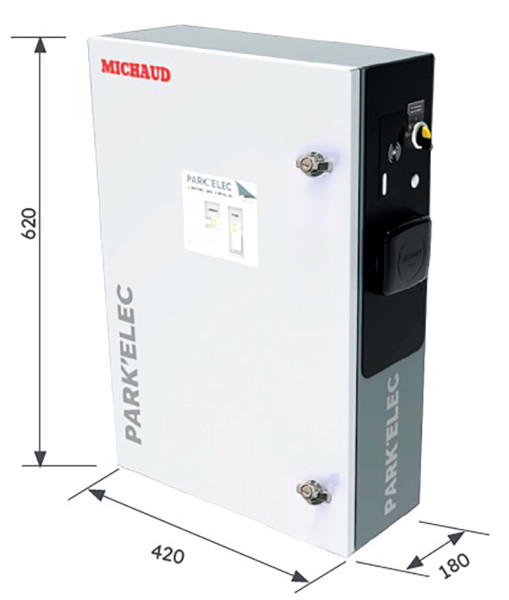 Armoire de recharge Michaud Park'Box 7 GE100 - 7 kW - 230V - IP44 - Michaud - GE100
