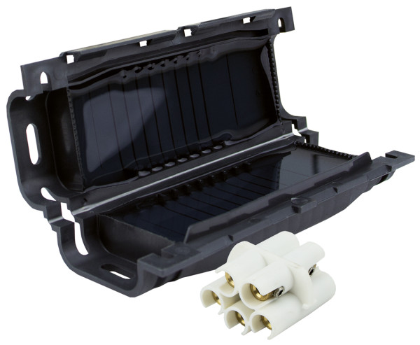 Boîte gel jonction 5x6mm² livrée avec connecteur. - Michaud - HC005