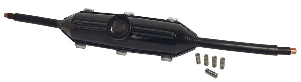 Boîte résine jonction 4x35mm² (355x72x72mm), livrée avec 4 connecteurs 16-35.  - Michaud - HC017