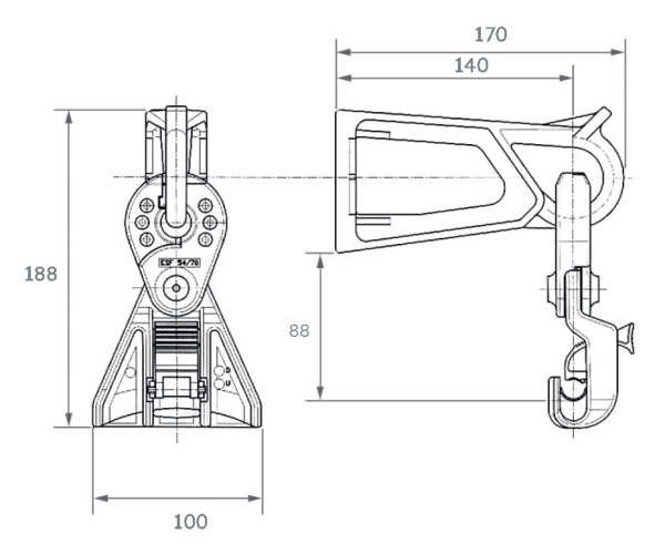 Ensemble de suspension fusible - esf 54/70 - Michaud - K283