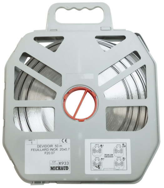 Devidoir 50 m feuillard inox 20x0.7 ns - Michaud - K933
