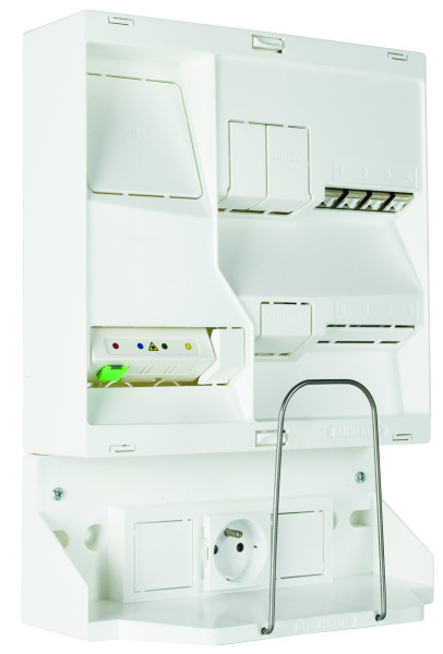 Coffret de communication 4RJ45 Michaud Bluenéo avec DTIO et zone attenante - Michaud - LB503