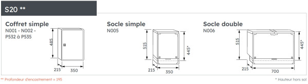 Socle simple S20 Michaud - Michaud - N005