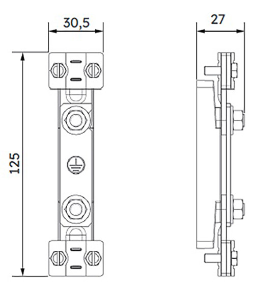 Barrette de coupure de terre basse Michaud pour colonne - Michaud - N100