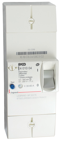 Disjoncteur de branchement EDF bipolaire Michaud 60A sélectif - Michaud - N464