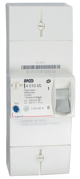 Disjoncteur edf bipo 90a selectif - Michaud - N465