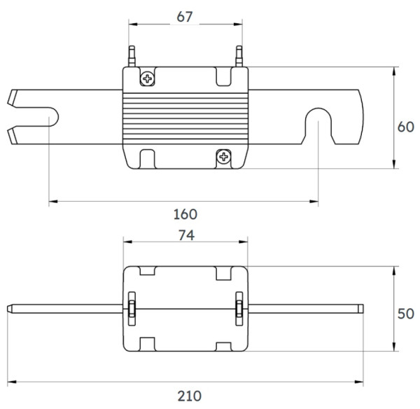 Cartouche fusible t2 e160 mm 200a - Michaud - P131