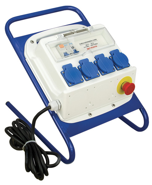 Coffret de chantier mobile Michaud 4 prises avec pieds - Michaud - P485