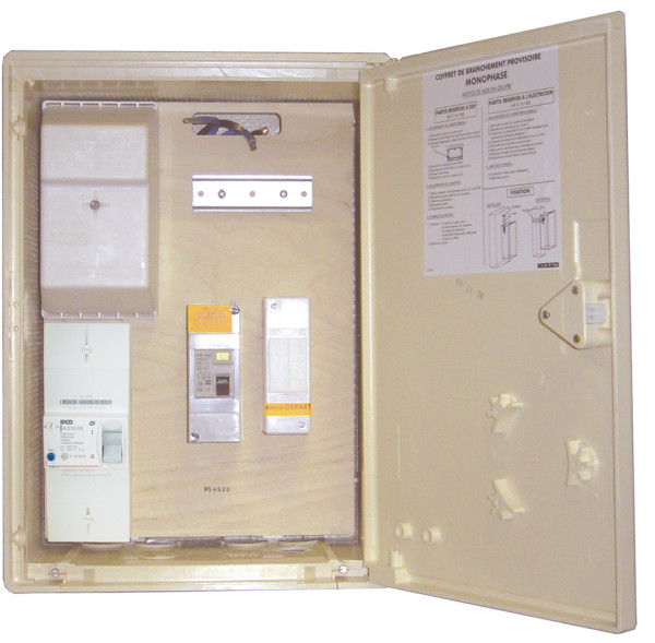 Coffret de branchement provisoire Michaud monophasé 15/45A - Michaud - P490