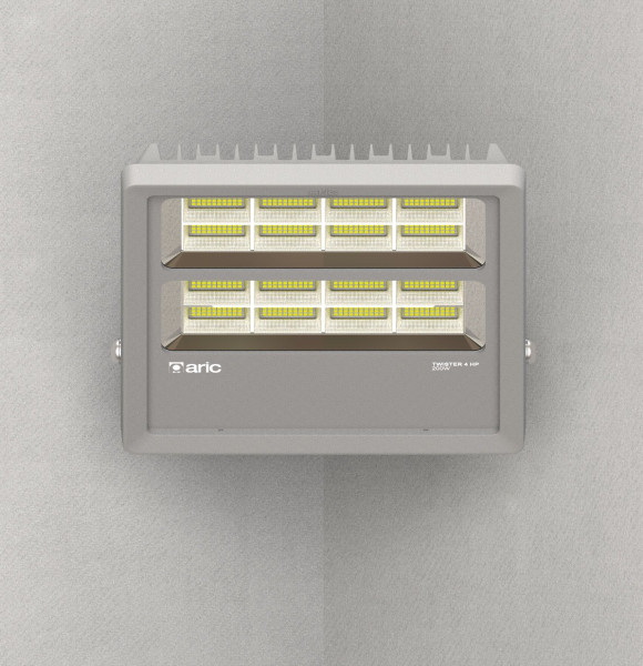 Fixation murale pour projecteur twister 4 pour angle intérieur, gris - Aric - 51740