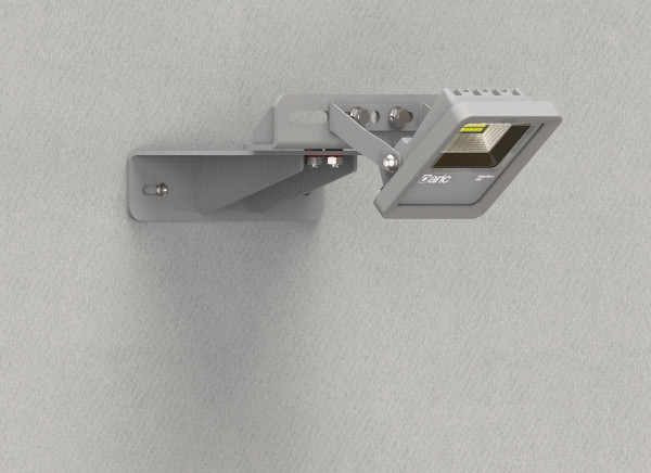 Fixation murale orientable à 120° pour projecteur twister 4, gris - Aric - 51742