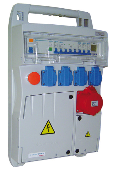 Coffret colonne de chantier Michaud Rapid'Branch prises triphasées et horloge - Michaud - P708