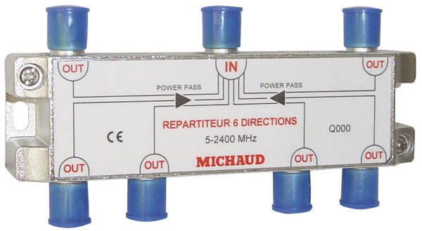 Répartiteur TV coaxial Michaud 6 sorties - Michaud - Q156
