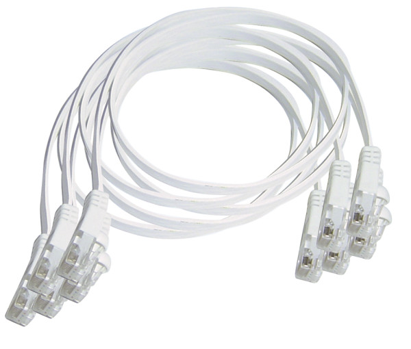 Lot de 5 cordons plats Michaud RJ45 FTP longueur 0,2 m