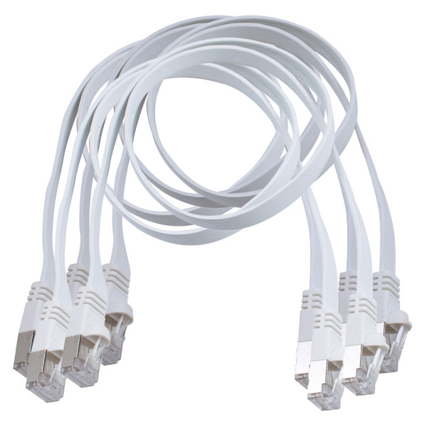 Lot 5 cordons plat rj45 ftp lg 0.5m - Michaud - Q166
