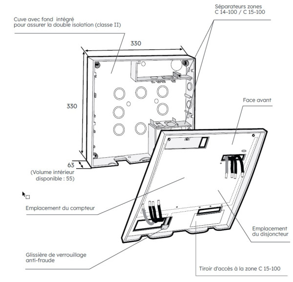 Panneau 330x330 compt.tri + disj. sans logo edf - Michaud - R043