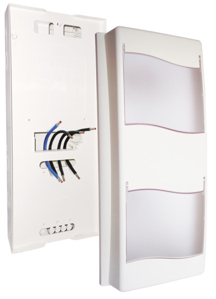 Panneau compteur électronique triphasé tarif bleu Michaud disjoncteur avec habillage 250x550 - Michaud - R092