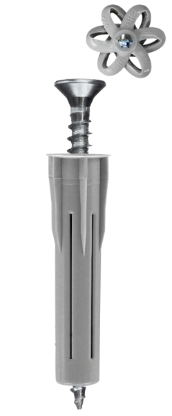 Boite de 100 Chevilles Multimatériaux en Nylon Fusée RAM - Diamètre 8 mm - Longueur 40 mm - RAM - 70840