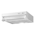 Hotte casquette blanche, largeur 60 cm, 230 m3/h, 3 vitesses, filtre métallique. (HP 60 E BLANC) - S&P France - 510106