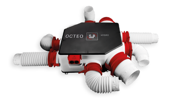 Kit vmc hygro eco haute pression (longs réseaux) pour logement jusqu'à 6 sanit. - S&P France - 607912