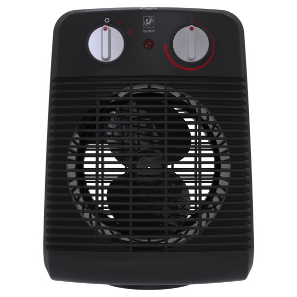 Radiateur soufflant vertical 1000/2000 W thermostat auto IP21 classe II (TL 39V) - S&P France - 670110