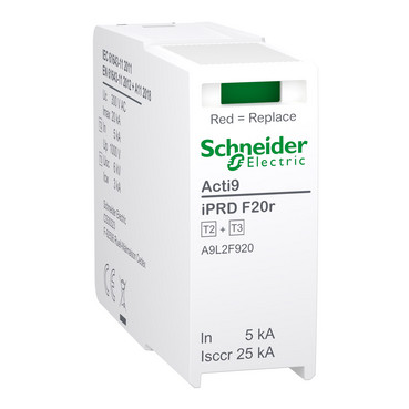 Acti9 iprd f20r, cartouche débro autoprotégé  pour phase type 2+3 1pn/3p/3pn - Schneider Electric - A9L2F920