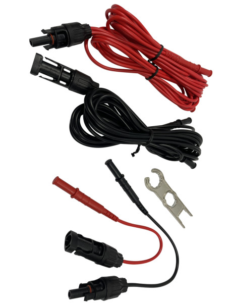 Jeu de deux cordons rouge et noir type mc4 - banane - Chauvin Arnoux - P01102119