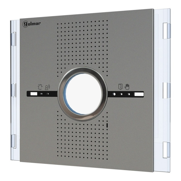 Module supra aluminium pour groupe vidéo, sans bouton,1 hauteur (111 mm) - Golmar - GS1000/AL