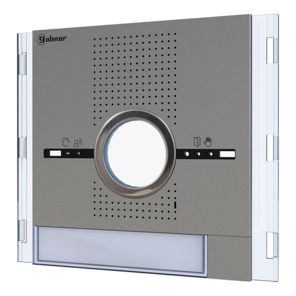 Module supra aluminium pour groupe vidéo, 1 bouton, 1 hauteur (111 mm) - Golmar - GS1110/AL