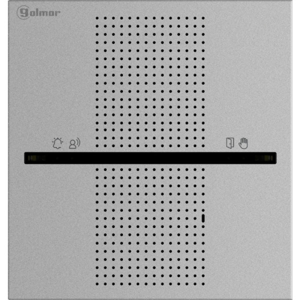 Module supra aluminium pour groupe audio, sans bouton, 1 hauteur (111 mm) - Golmar - GS2000/AL