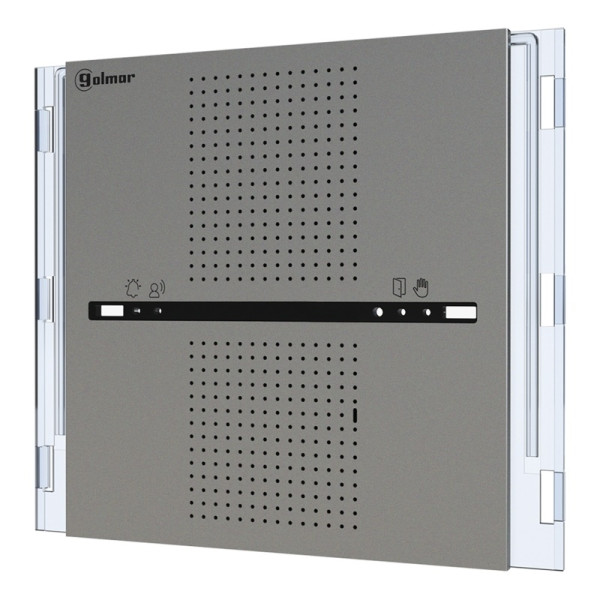 Module supra aluminium pour groupe audio, sans bouton, 1 hauteur (111 mm) - Golmar - GS2000/AL