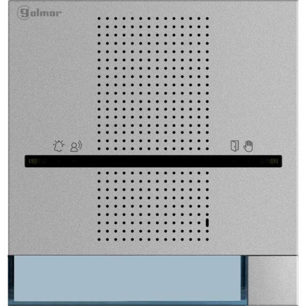 Module supra aluminium pour groupe audio, 1 bouton, 1 hauteur (111 mm) - Golmar - GS2110/AL