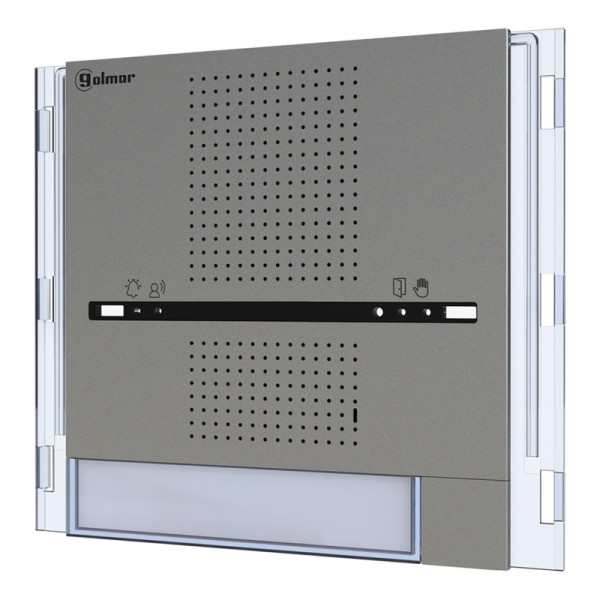 Module supra aluminium pour groupe audio, 1 bouton, 1 hauteur (111 mm) - Golmar - GS2110/AL