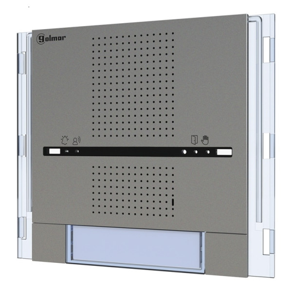 Module supra aluminium pour groupe audio, 2 boutons, 1 hauteur (111 mm) - Golmar - GS2220/AL