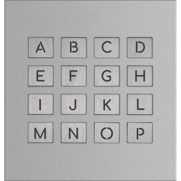 Module clavier alphabetique rétroéclairé platine supra à défilement, 1haut 111mm - Golmar - GS3303/AL