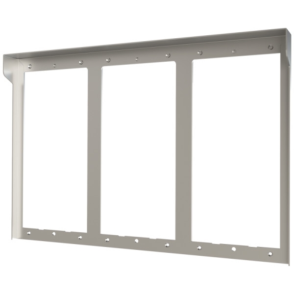 Visière supra aluminium pour platine 6 modules sur 3 colonnes - Golmar - GS723/AL
