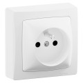 Prise de courant avec terre - les apparents - bornes auto - complet blanc - Legrand - ALA3100WH