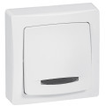 Poussoir voyant led - les apparents - complet blanc - Legrand - ALB2315WH
