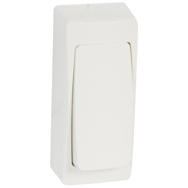 Poussoir version étroite - les apparents - complet blanc - Legrand - ALB2316WH