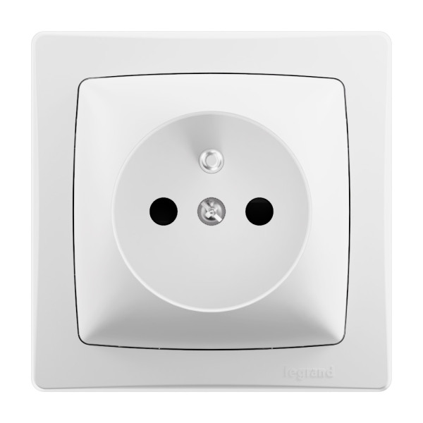 Prise de courant avec terre - les apparents - bornes auto - complet blanc - Legrand - ALB3100WH